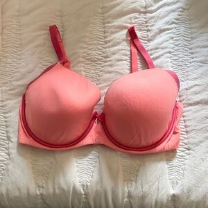Victoria's Secret Coral Pink Molded Body by Victoria Lined Demi